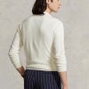 Vita Ralph Lauren Slim Fit Tröja med texturerad bomull för män Vita Ralph Lauren Slim Fit Tröja med texturerad bomull för män
