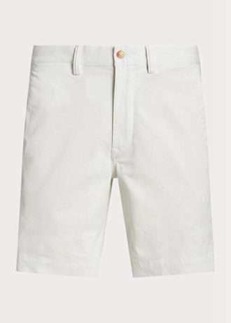 Vita Ralph Lauren Stretch Chino-shorts med rak passform för män