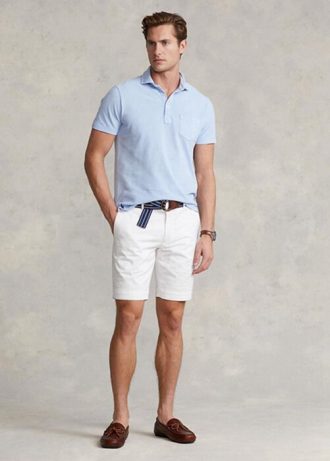 Vita Ralph Lauren Stretch Slim Fit Chino-shorts för män
