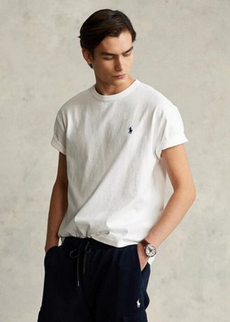 Vita Ralph Lauren T-shirts med klassisk passform för män
