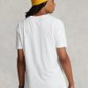 Vita Ralph Lauren T-shirts med stor ponnytröja i klassisk passform för män