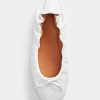 Vita Ralph Lauren The Pony Ballet Flat Shoes för kvinnor