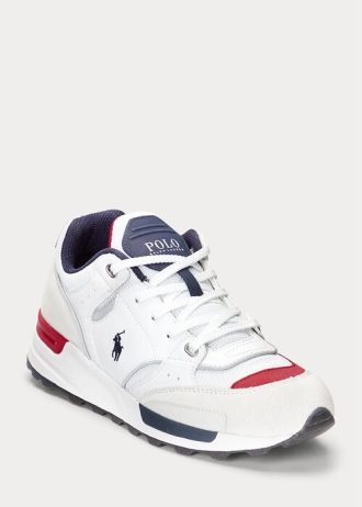 Vita Ralph Lauren Trackster 200 Sneakers för män