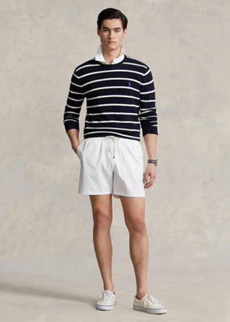 Vita Ralph Lauren Traveler badbyxor för män