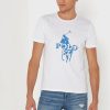 Vita Ralph Lauren tryckta T-shirts med rund hals för män