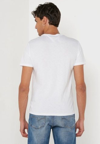 Vita Ralph Lauren tryckta T-shirts med rund hals för män