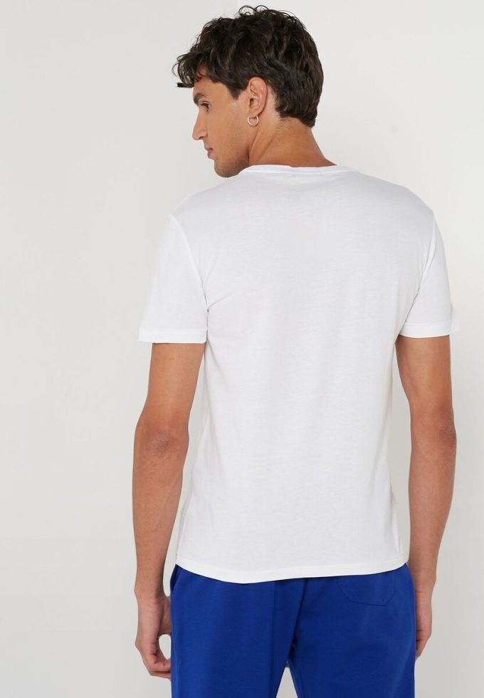 Vita Ralph Lauren tryckta T-shirts med rund hals för män