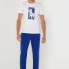 Vita Ralph Lauren tryckta T-shirts med rund hals för män
