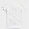 Vita T-shirts i bomullströja med logotyp Ralph Lauren för kvinnor