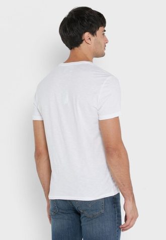 Vita t-shirts med Ralph Lauren bröstlogotyp för män
