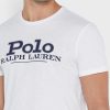 Vita t-shirts med Ralph Lauren bröstlogotyp för män
