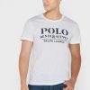 Vita t-shirts med rund hals för män Ralph Lauren slogan