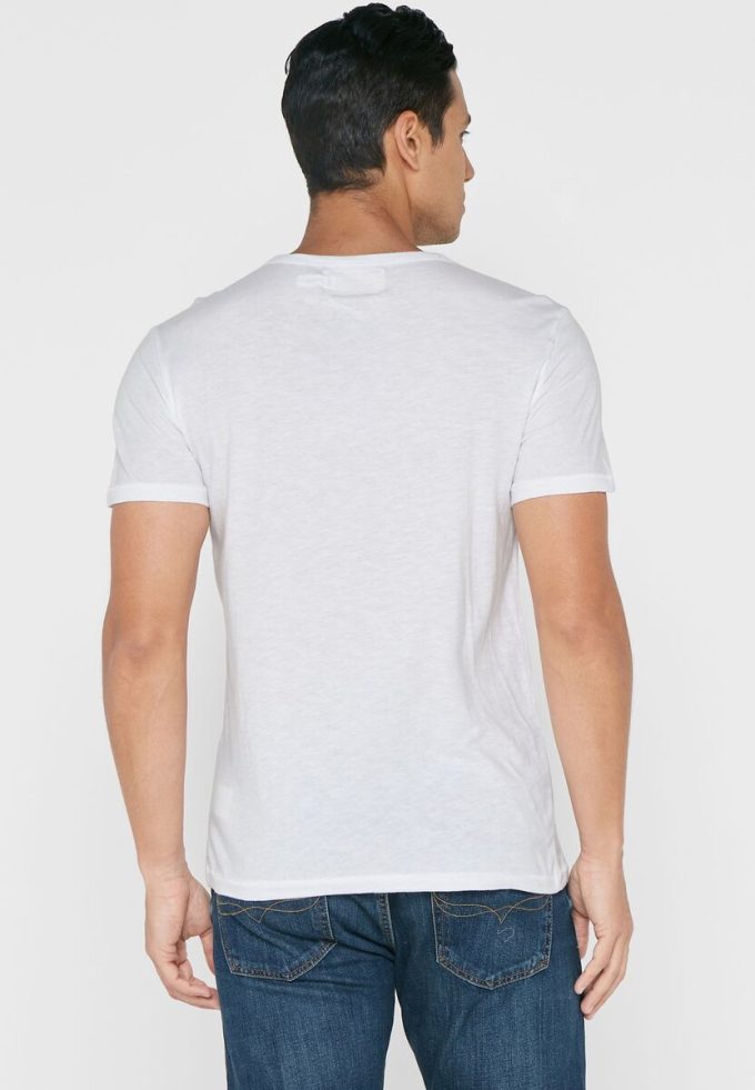 Vita t-shirts med rund hals för män Ralph Lauren slogan
