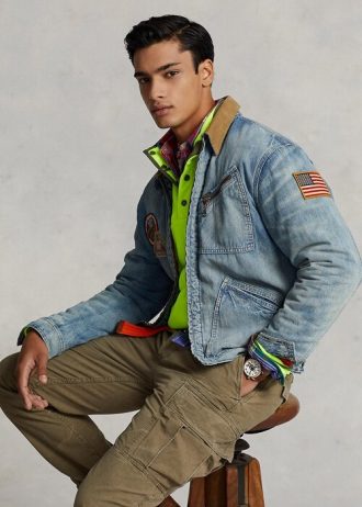 Wash Ralph Lauren Denim Trucker Jackor för män